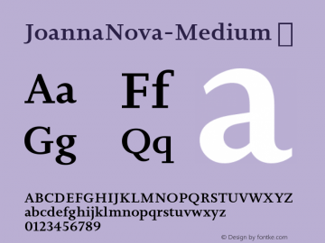 JoannaNova-Medium ☞ Version 1.00;com.myfonts.easy.mti.joanna-nova.medium.wfkit2.version.4uuk Font Sample