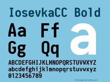 IosevkaCC Bold 1.0.0; ttfautohint (v1.4.1) Font Sample