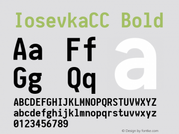 IosevkaCC Bold 1.0.0; ttfautohint (v1.4.1) Font Sample