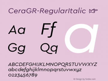 CeraGR-RegularItalic ☞ Version 2.000;com.myfonts.easy.typemates.cera.greek-italic.wfkit2.version.4uZw图片样张