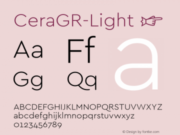 CeraGR-Light ☞ Version 2.000;com.myfonts.easy.typemates.cera.greek-light.wfkit2.version.4uZr图片样张