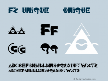 FZ UNIQUE 36 UNIQUE36 Version 1.000 Font Sample