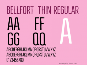 Bellfort  Thin Regular Version 1.00 November 24, 2015, initial release;com.myfonts.easy.nowak.bellfort.thin.wfkit2.version.4vxR图片样张