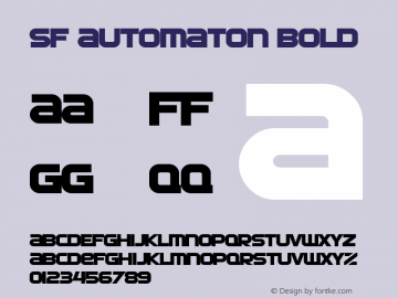SF Automaton Bold ver 1.0; 2000. Freeware for non-commercial use.图片样张