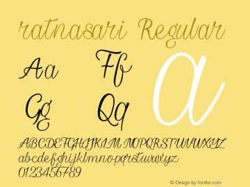 ratnasari Regular 1.000图片样张