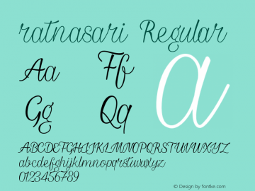 ratnasari Regular 1.000图片样张