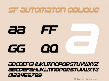 SF Automaton Oblique Version 1.1图片样张