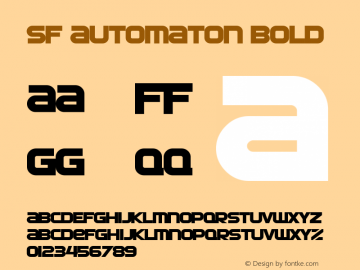 SF Automaton Bold Version 1.1图片样张