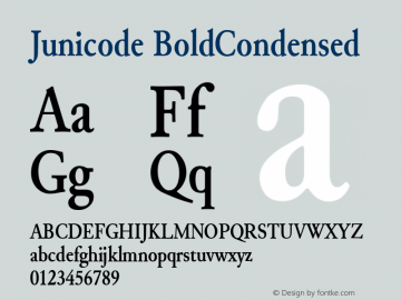 Junicode BoldCondensed Version 0.6.17图片样张