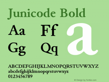 Junicode Bold Version 0.6.17 Font Sample