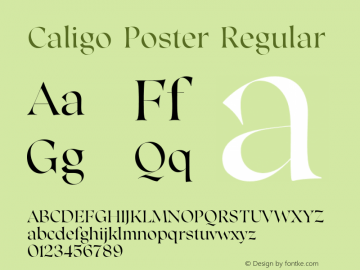 Caligo Poster Regular Version 1.000图片样张