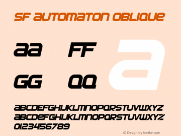 SF Automaton Oblique ver 1.0; 2000.图片样张