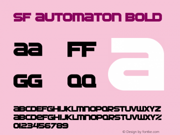 SF Automaton Bold ver 1.0; 2000.图片样张