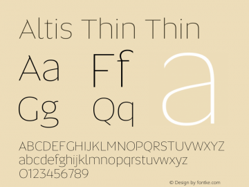 Altis Thin Thin Version 1.000图片样张