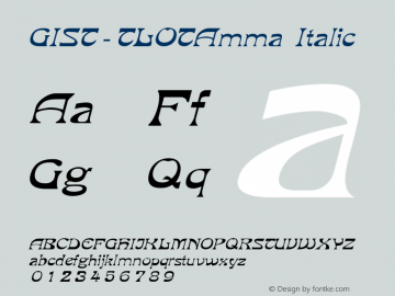 GIST-TLOTAmma Italic 9.0图片样张