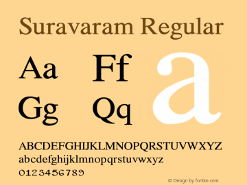 Suravaram Regular Version 0.30 October 30, 2012 Font Sample