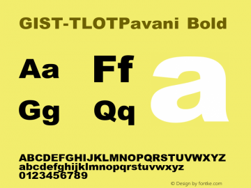 GIST-TLOTPavani Bold 9.0图片样张
