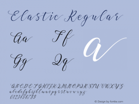 Elastic Regular 1.000 Font Sample