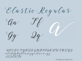 Elastic Regular 1.000 Font Sample