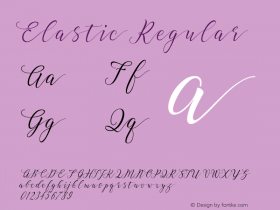 Elastic Regular 1.000 Font Sample