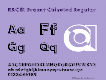 RACE1 Brannt Chiseled Regular Version 1.000图片样张