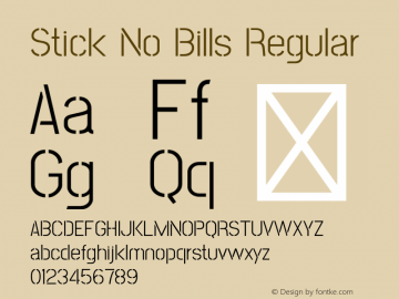 Stick No Bills Regular Version 1.191;PS 1.0;hotconv 1.0.86;makeotf.lib2.5.63406 Font Sample