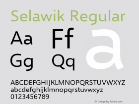 Selawik Regular Version 1.01 Font Sample