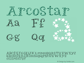 ArcoStar ☞ Version 1.000;com.myfonts.easy.okaycat.arco-star.regular.wfkit2.version.438F Font Sample