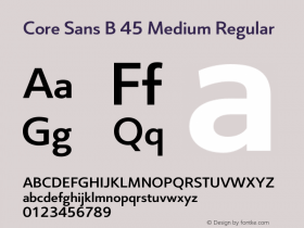 Core Sans B 45 Medium Regular Version 1.000图片样张