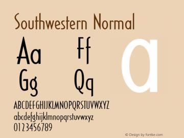Southwestern Normal 1.0/1995: 2.0/2001图片样张
