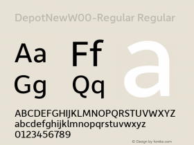 DepotNewW00-Regular Regular Version 2.00 Font Sample