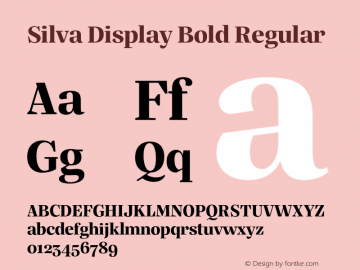 Silva Display Bold Regular 1.010图片样张