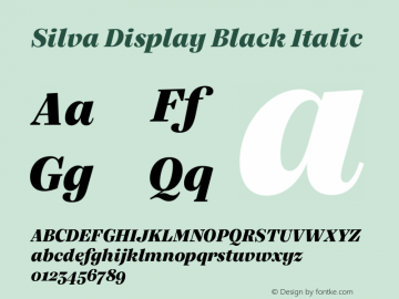 Silva Display Black Italic 1.010图片样张