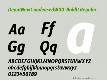 DepotNewCondensedW00-BoldIt Regular Version 2.00图片样张