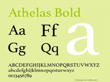 Athelas Bold 8.0d7e4 Font Sample
