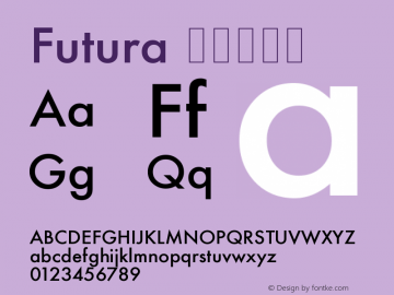 Futura 紧缩中等体 10.0d3e2图片样张