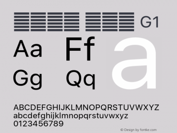 系统字体 常规体 G1 11.0d60e1图片样张