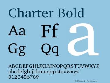 Charter Bold 11.0d1e1图片样张