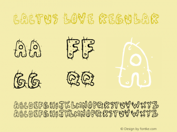 Cactus Love Regular 1.724 Font Sample
