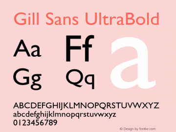 Gill Sans UltraBold 9.0d7e8图片样张