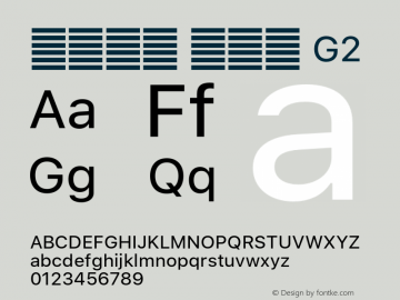 系统字体 常规体 G2 11.0d60e1 Font Sample