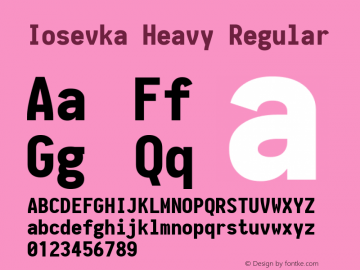 Iosevka Heavy Regular 1.4.0; ttfautohint (v1.4.1)图片样张