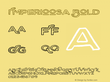 Imperioosa Bold Version 1.000 Font Sample