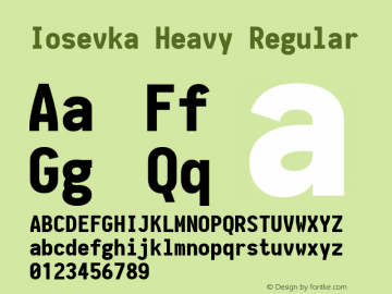 Iosevka Heavy Regular 1.4.1; ttfautohint (v1.4.1)图片样张