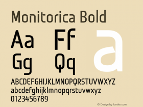 Monitorica Bold 1.2; CC 4.0 BY-ND; ttfautohint (v1.4.1) Font Sample