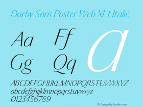 Darby Sans Poster Web XLt Italic Version 1.1 2014图片样张