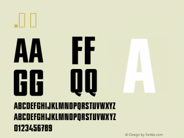 .  Version 1.000 2013 initial release Font Sample