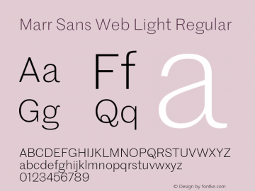 Marr Sans Web Light Regular Version 1.1 2014图片样张