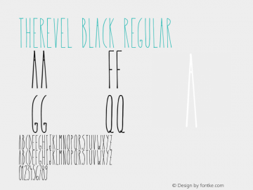 Therevel Black Regular Version 1.000;PS 001.001;hotconv 1.0.56 Font Sample