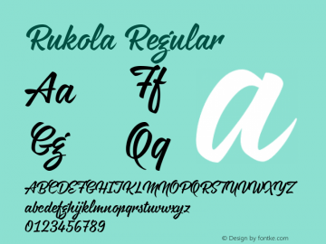 Rukola Regular Version 1.000;com.myfonts.easy.nikola-giacintova.rukola.regular.wfkit2.version.4cuo Font Sample